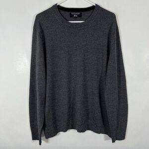 Banana Republic Baruffa Merino Wool Crewneck Sweater Mens Size XL Gray Pullover